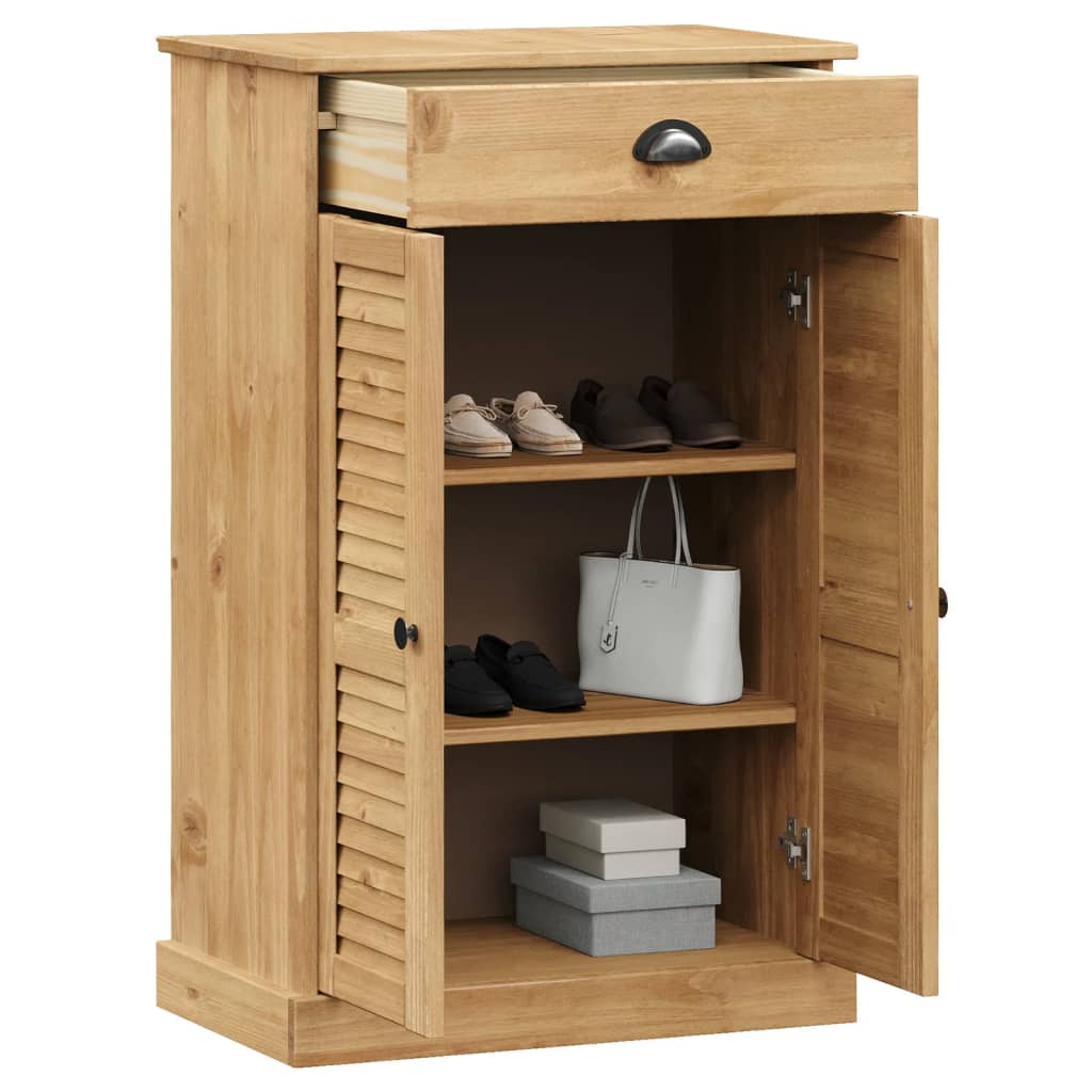 Armoire à chaussures Vidaxl Vigo 60x35x96 cm Pine solide