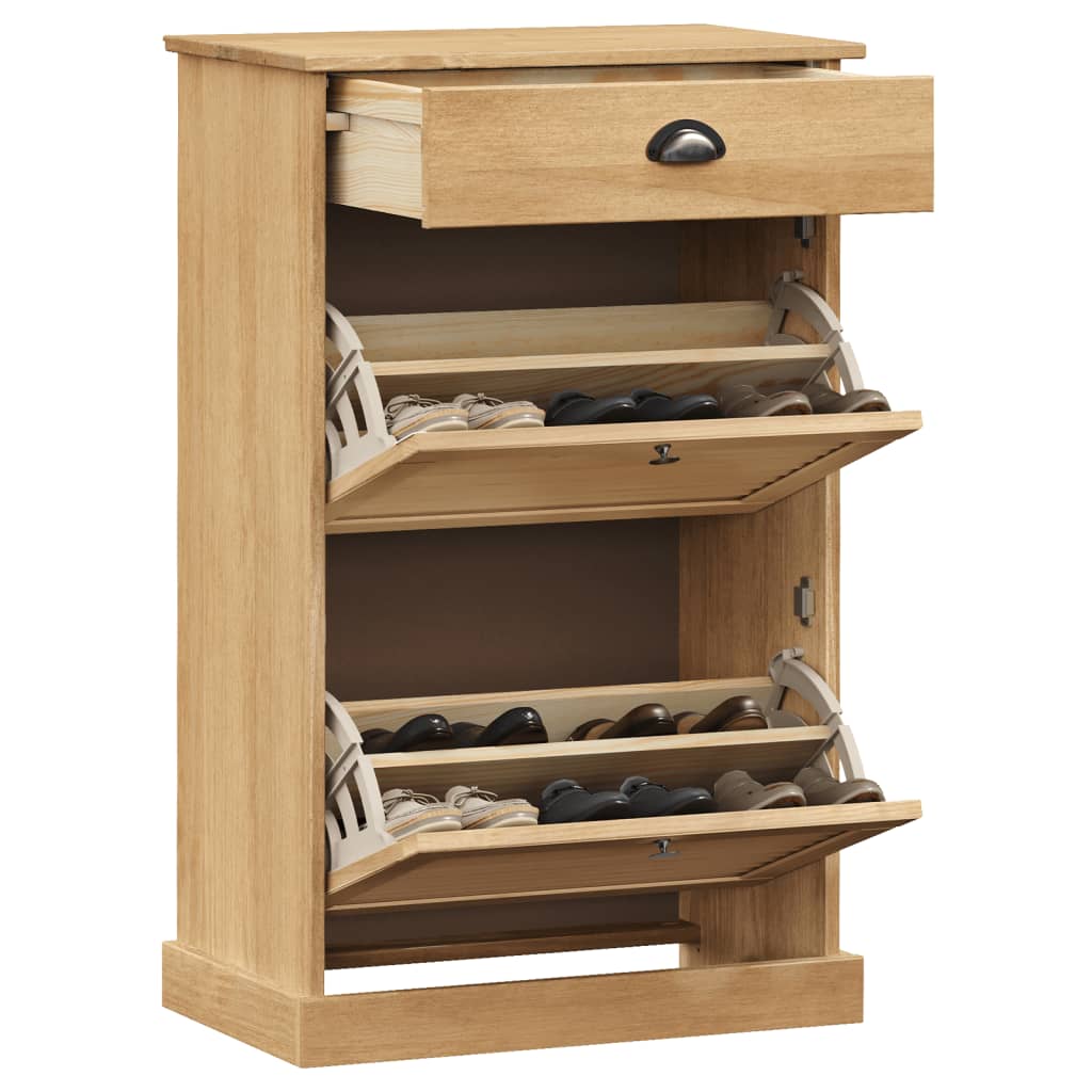 Vidaxl Shoe cabinet Vigo 60x35x96 cm Solid pine