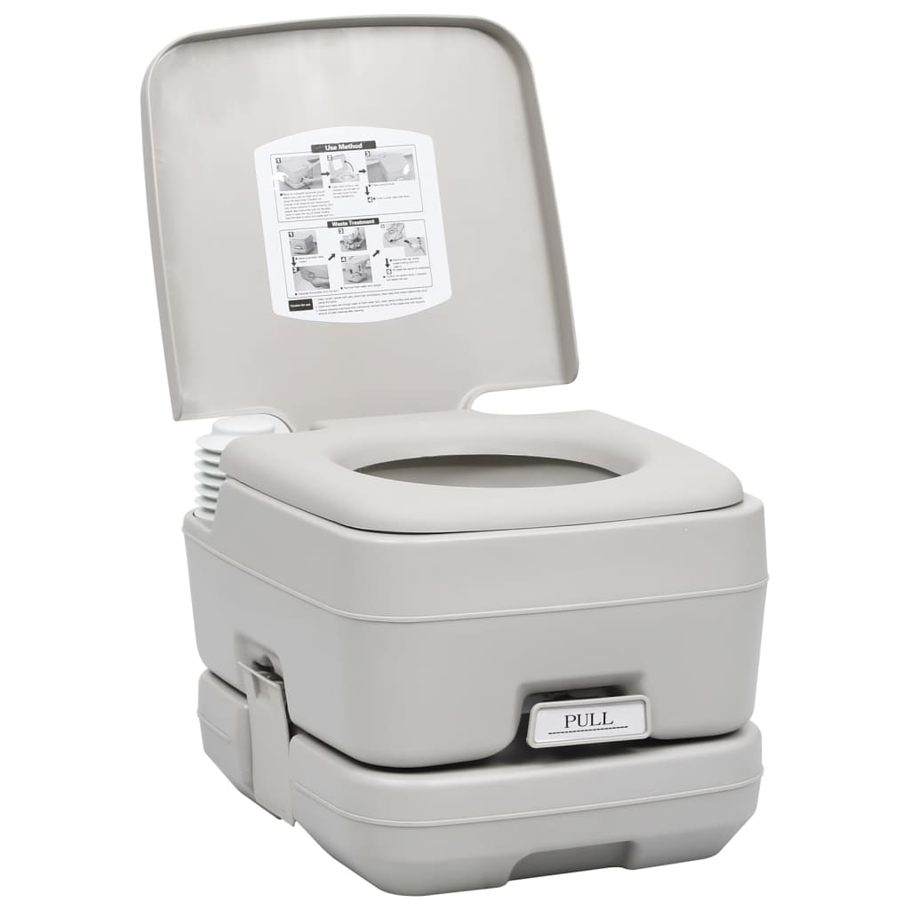 VidaXL Campingtoilet en watertankset draagbaar