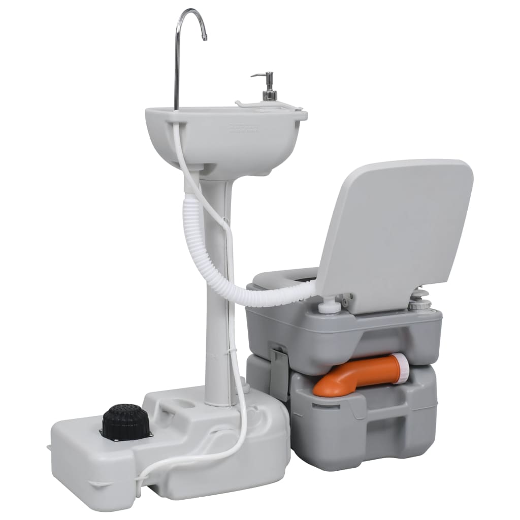 Vidaxl Camping Toilet et lavabo avec réservoir d'eau