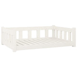 Vidaxl dog basket 95.5x65.5x28 cm Solid pine white white