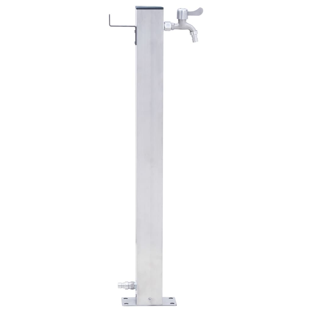 Columna de agua Vidaxl cuadrado 60 cm de acero inoxidable