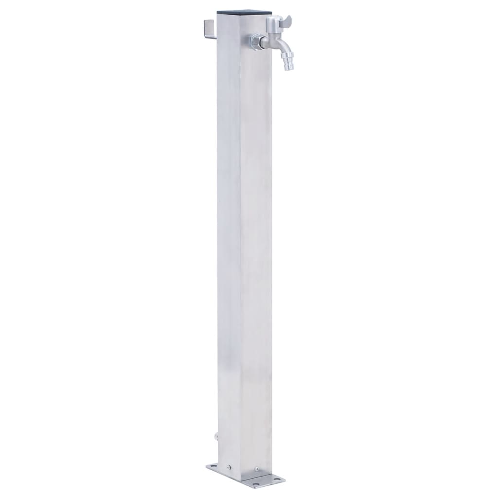 Vidaxl Colonne Colonne carrée 100 cm en acier inoxydable