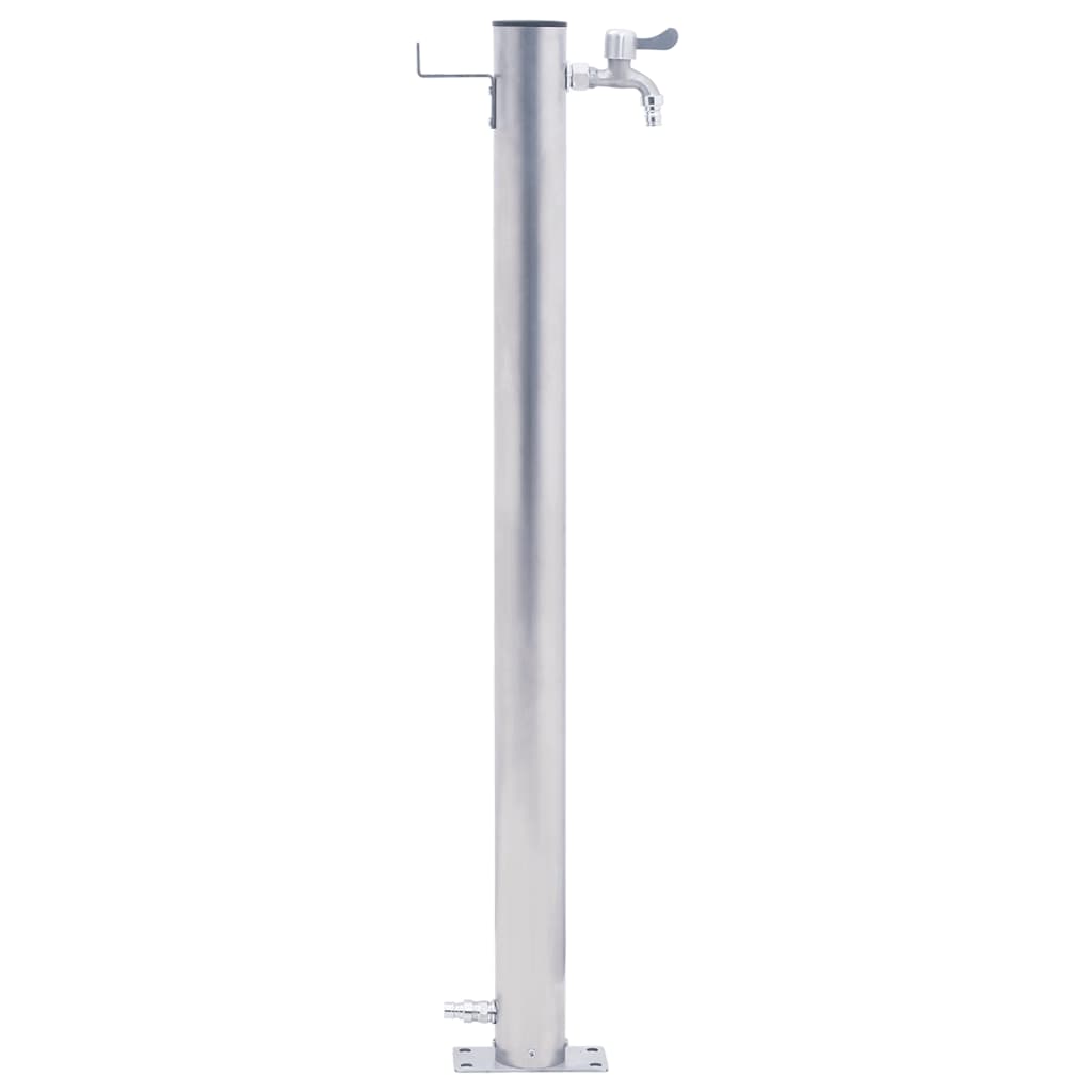 VidaXL Waterzuil rond 80 cm roestvrij staal