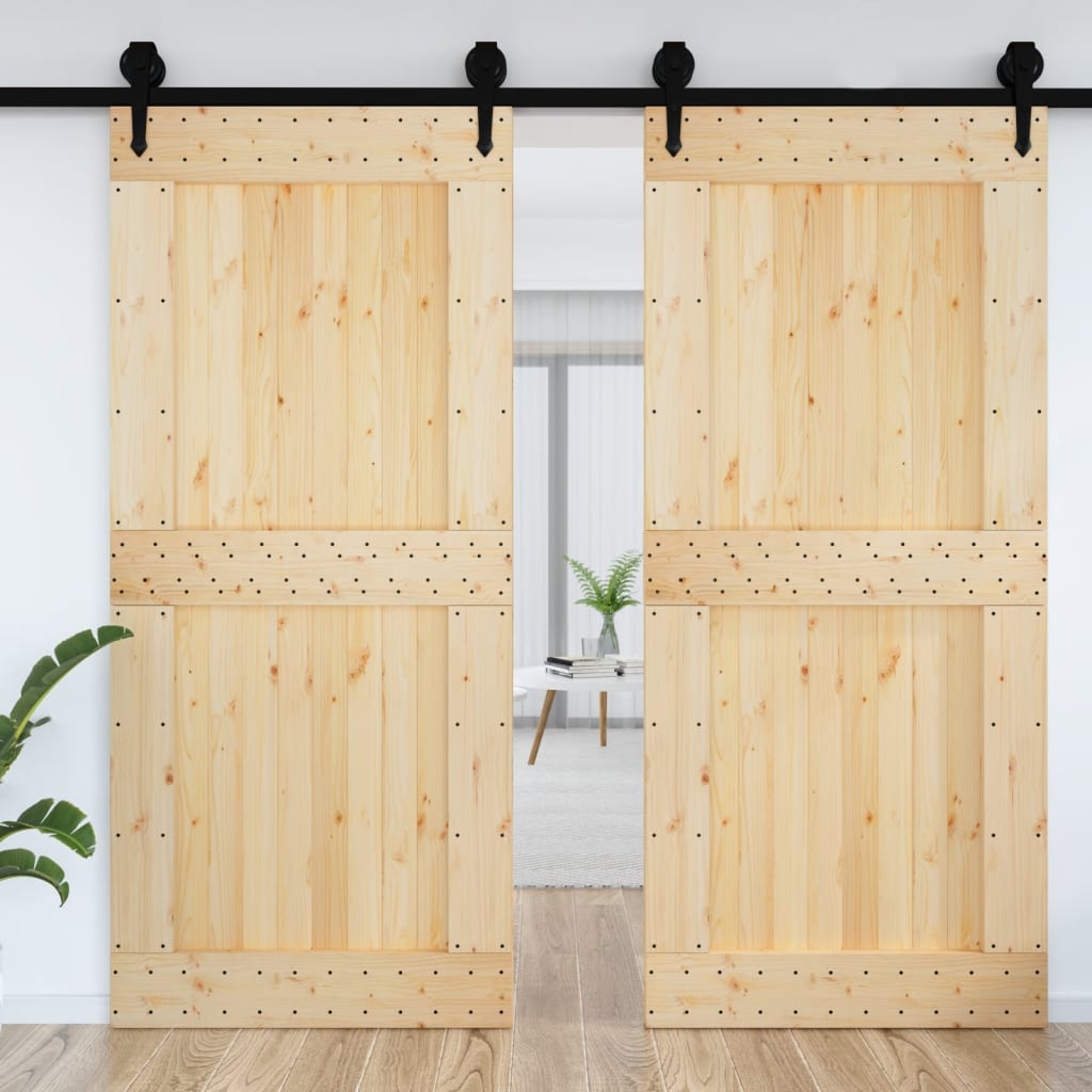 Vidaxl Door Narvik 100x210 cm Solid Pine