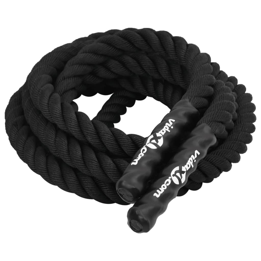 Vidaxl Battle Rope 6 m 4,5 kg poliester črna