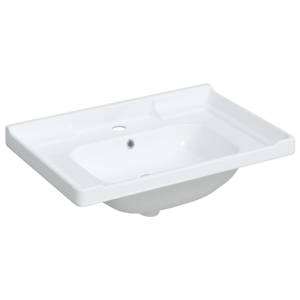 Vidaxl Washbasin Rectangular 71x48x23 cm Bianco in ceramica