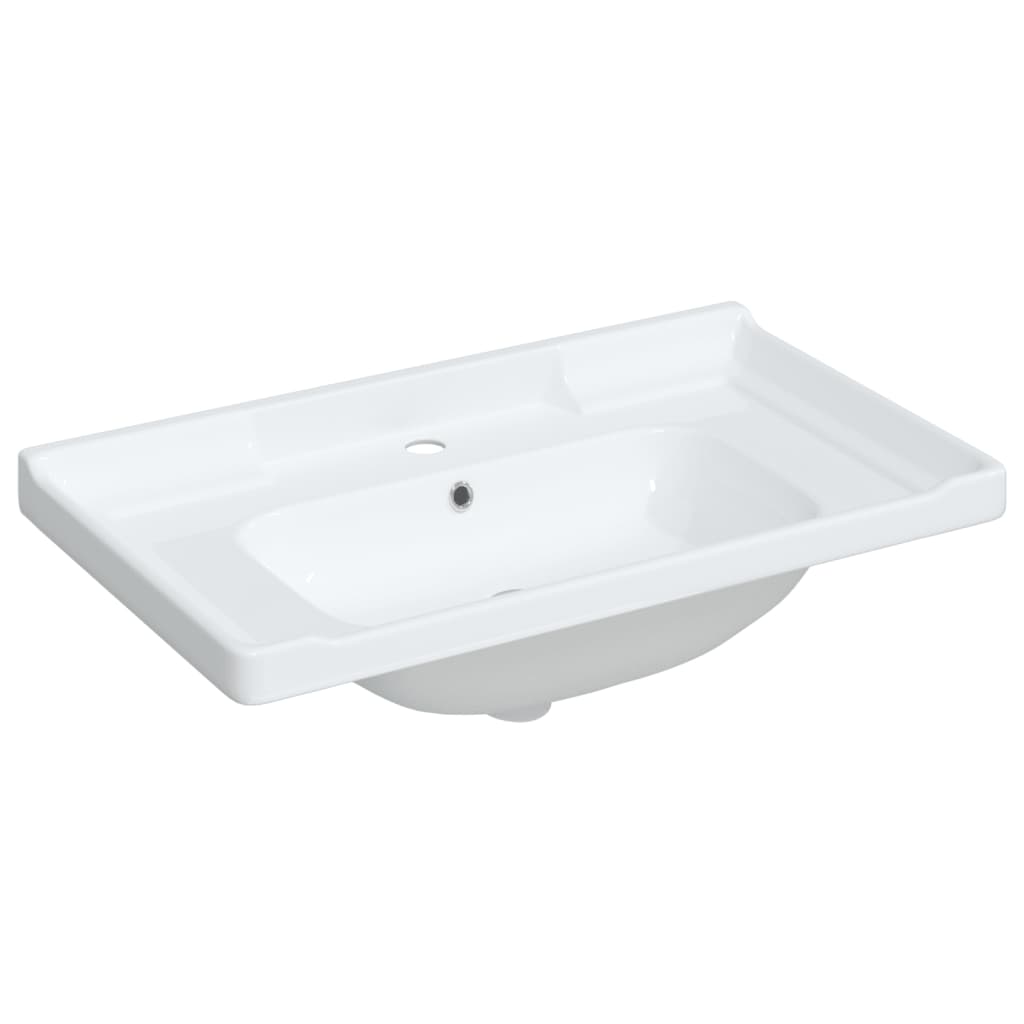 Vidaxl Washbasin Obdélníkový 81x48x23 cm keramická bílá