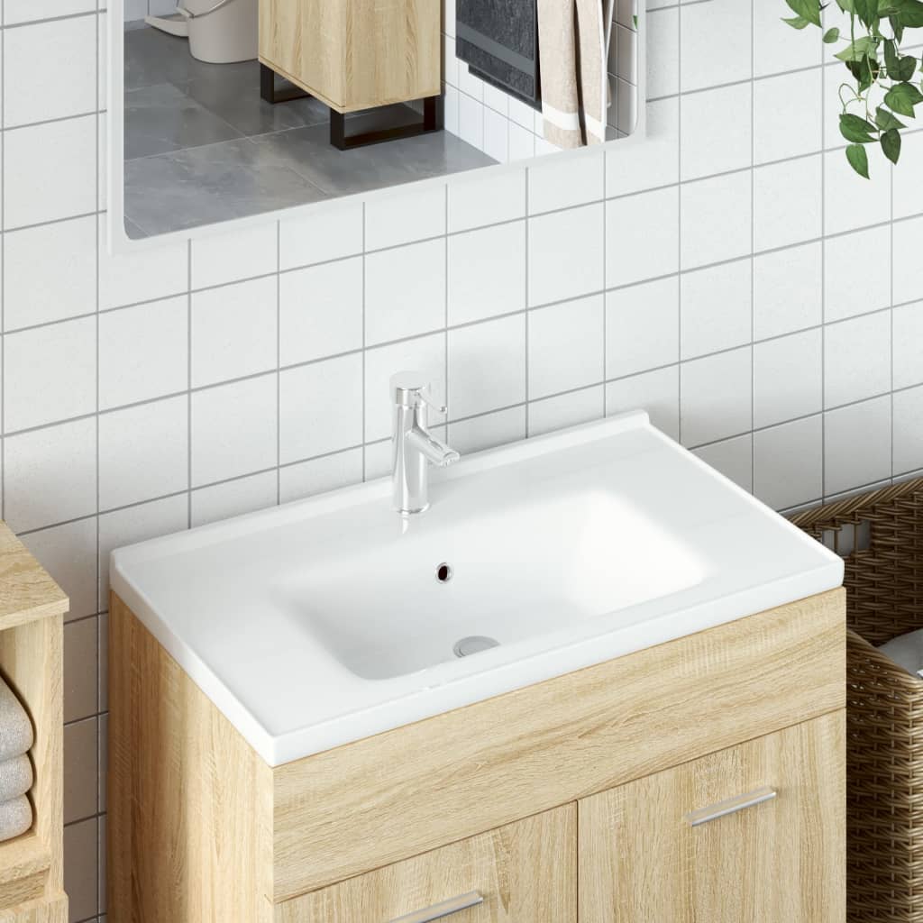 Vidaxl Washbasin Rectangular 91,5x48x19,5 cm keramická bílá