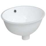 Vidaxl Washbasin Oval 33x29x16,5 cm keramisk hvid