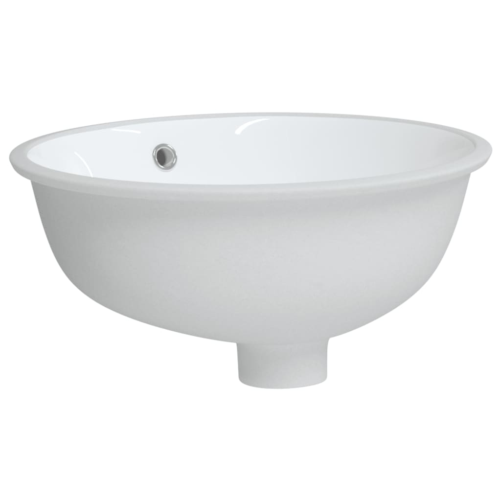 Vidaxl Washingin ovale 38,5x33.5x19 cm blanc céramique