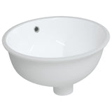 Vidaxl Washbasin Oval 37x31x17,5 cm keramická bílá