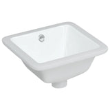 Vidaxl Washbasin pravokotni 30,5x27x14 cm keramična bela