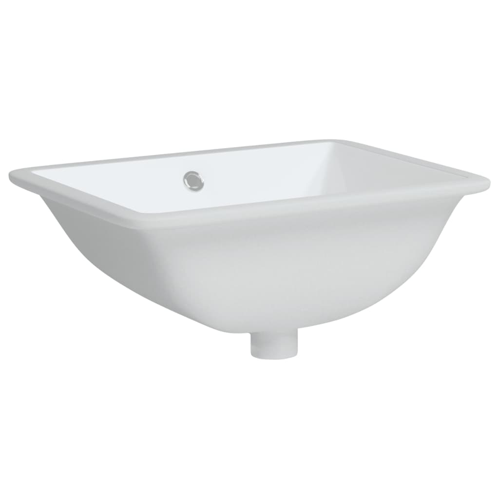 Vidaxl Washbasin pravokotni 47,5x35x19,5 cm keramična bela