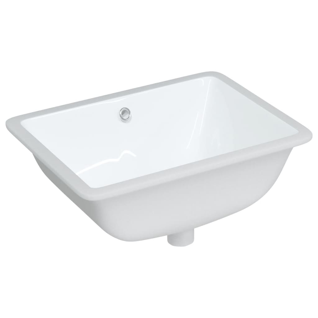 Vidaxl Washbasin Rectangular 52x38.5x19.5 cm de cerámica blanca