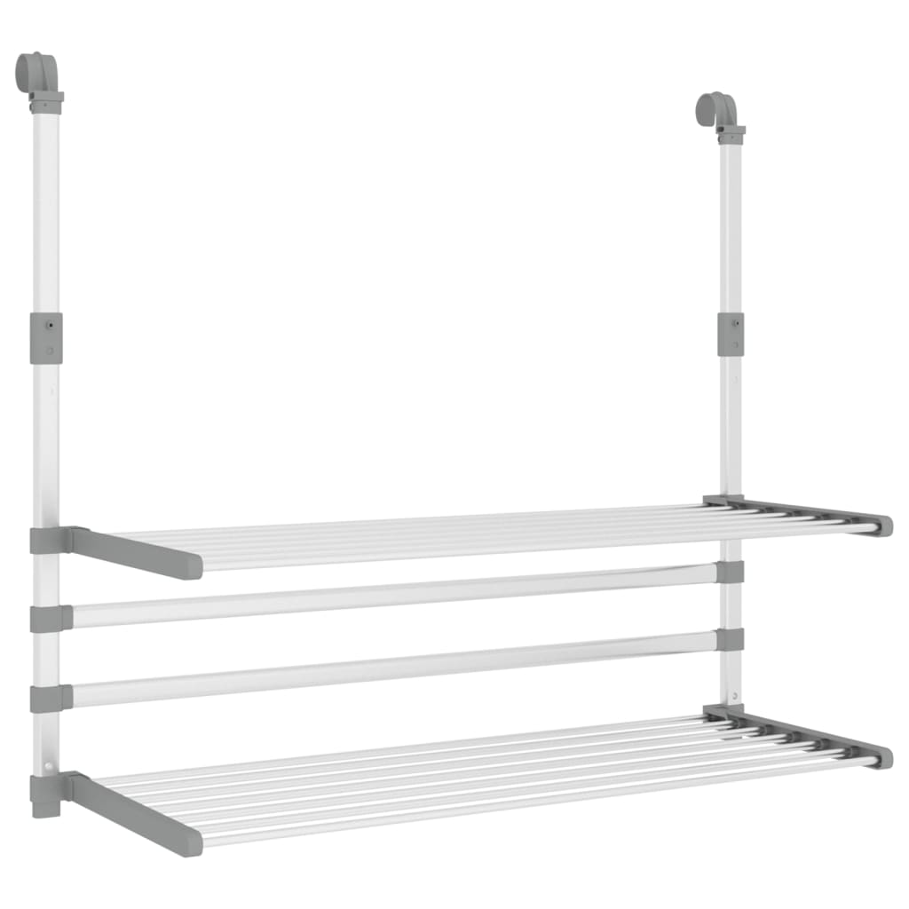 Vidaxl tørkestativ for balkong 89x25x (60-95) cm aluminium