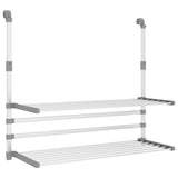 VidaXL Droogrek voor balkon 89x25x(60-95) cm aluminium