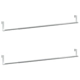 Terrena Vidaxl Rails 2 PC 60-105 cm in alluminio bianco e argento color argento