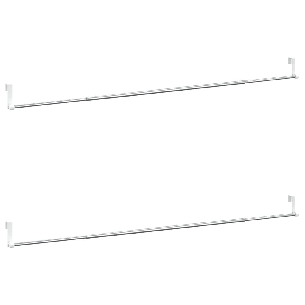 Terrena Vidaxl Rails 2 PC 90-135 cm in alluminio bianco e argento colorato