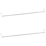 Terrena Vidaxl Rails 2 PC 90-135 cm in alluminio bianco e argento colorato