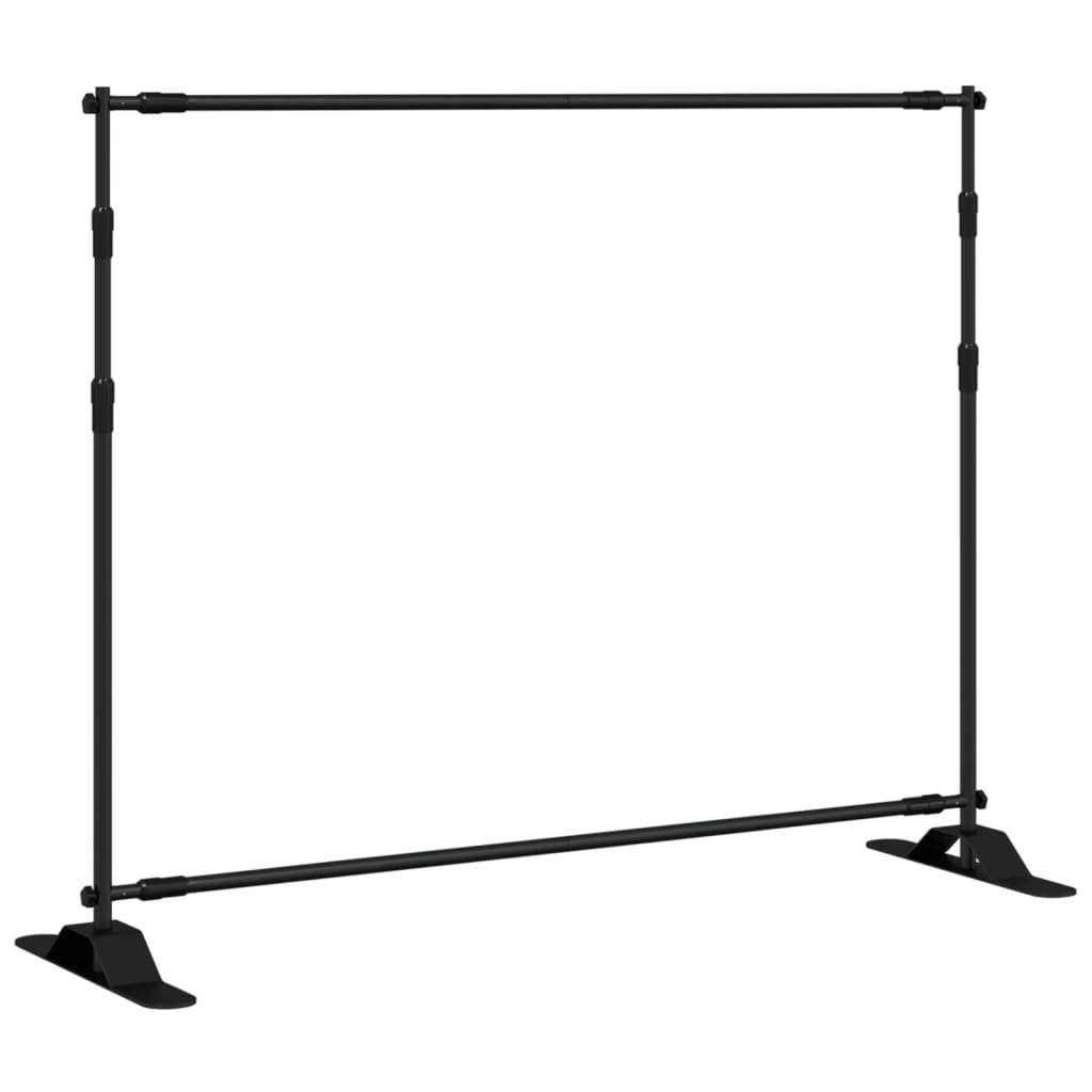 Vidaxl tło standard 254x243 cm stalowy czarny