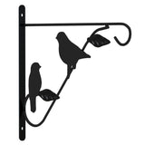 VidaXL Hanging basket brackets with planters 4 st steel black