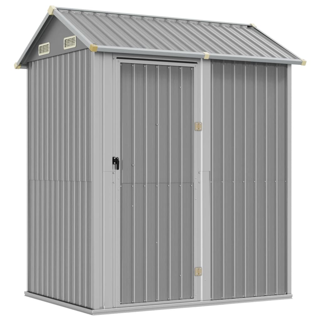 Vidaxl Garden Shed 192x152.5x237 cm Galvaniseret stållysgrå