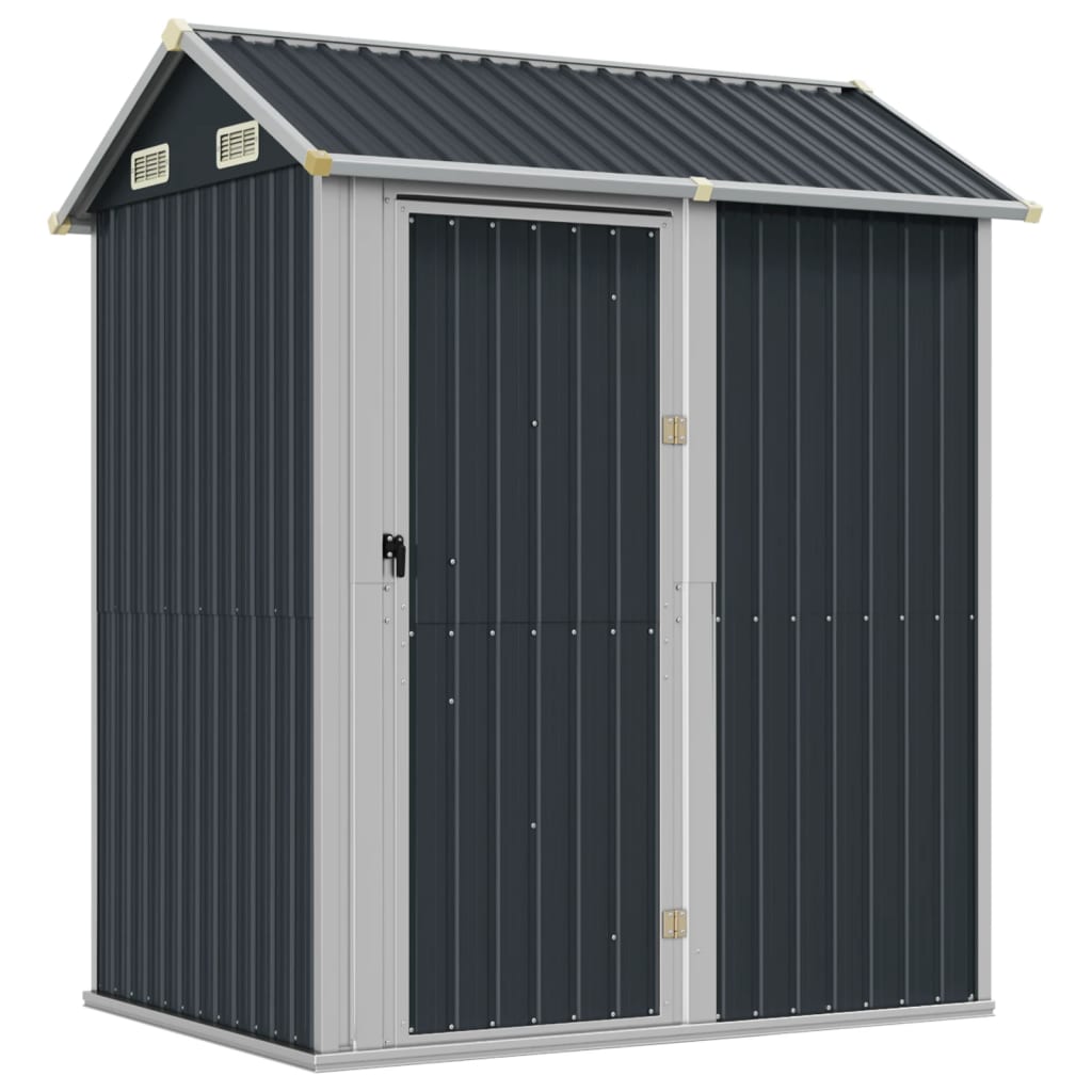 Vidaxl Garden Shed 192x152.5x237 cm Galvaniseret stål Antracitfarve