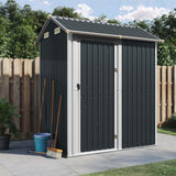 Vidaxl Garden Shed 192x152.5x237 cm Galvaniseret stål Antracitfarve