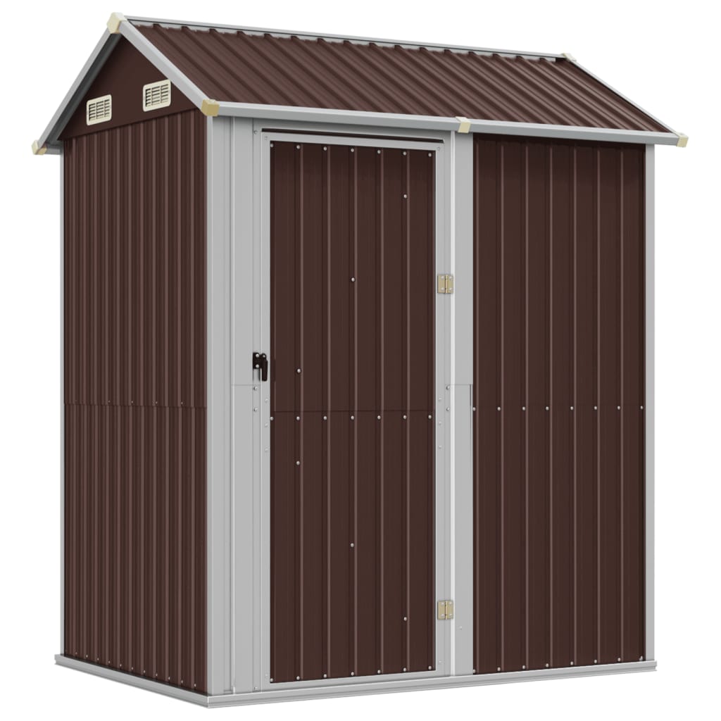 Vidaxl Garden Shed 192x152.5x237 cm galvaniseret stålbrun