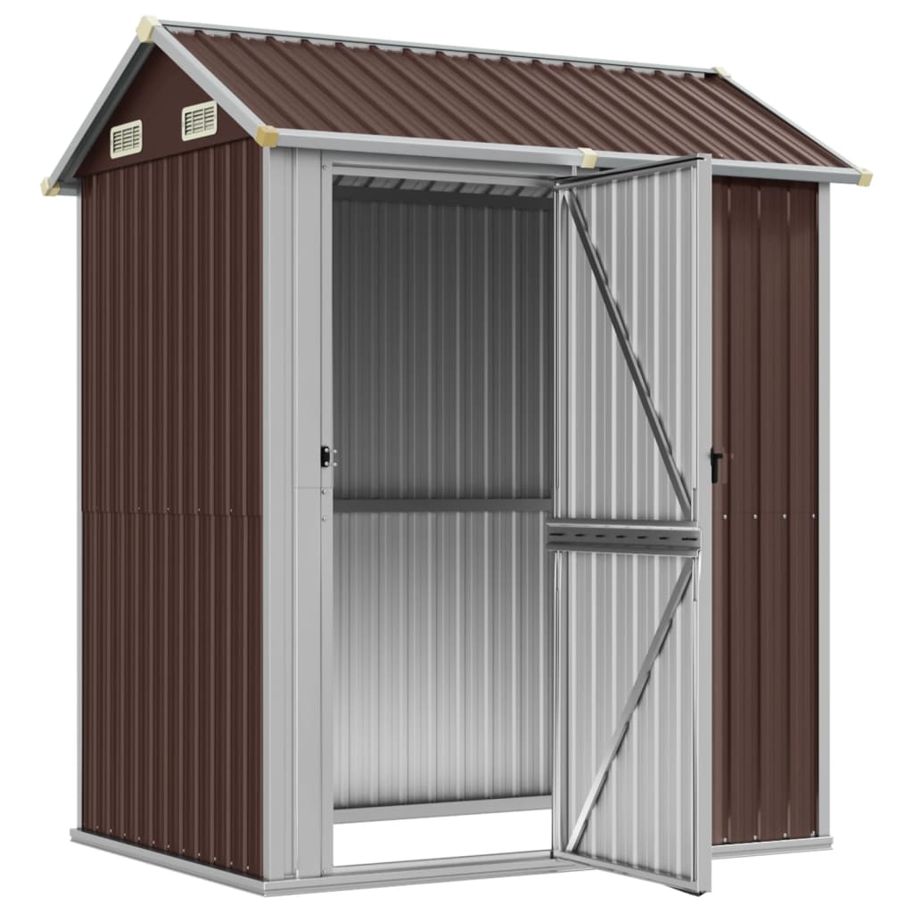 Vidaxl Garden Shed 192x152.5x237 cm galvaniseret stålbrun