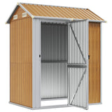 Vidaxl Garden Shed 192x152.5x237 cm galvaniseret stål lysebrun