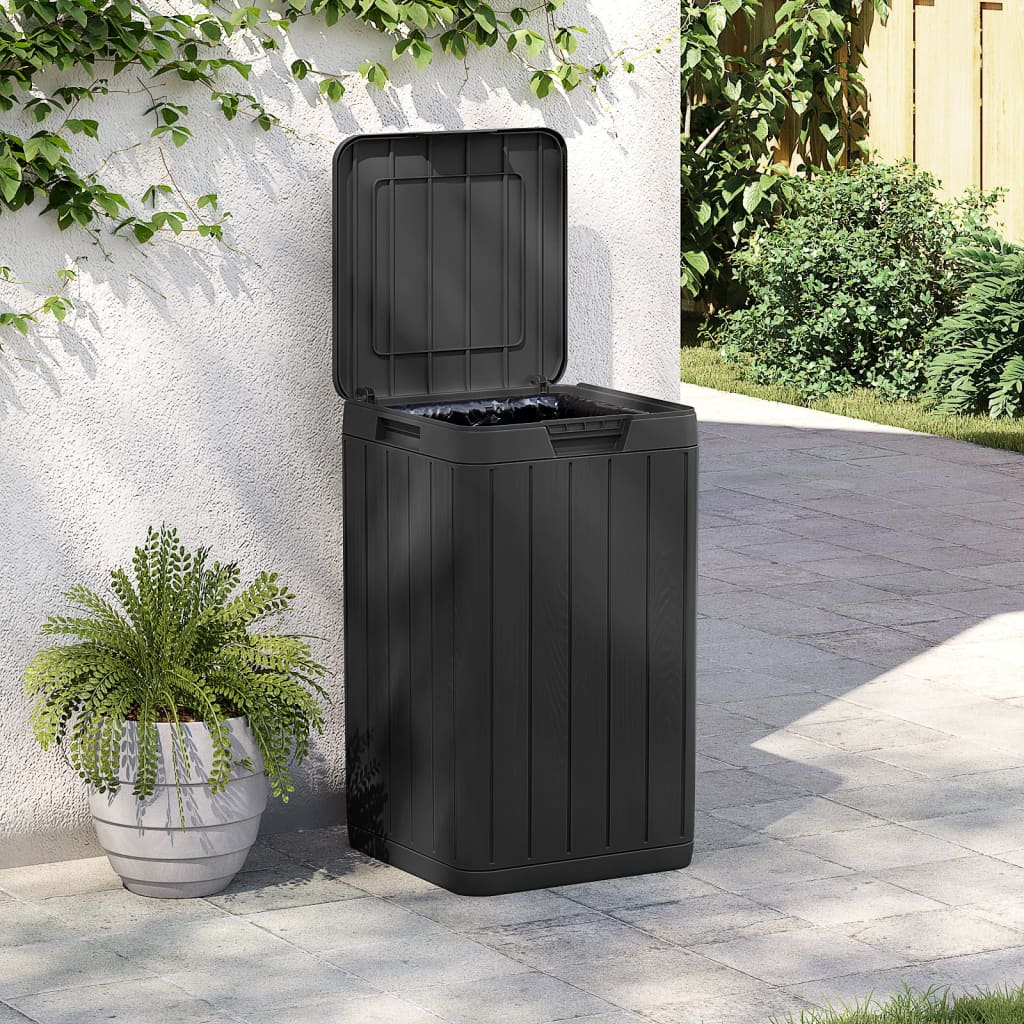 Vidaxl Garden Waste Bin 38x38x65 cm Polipropen antracyt -