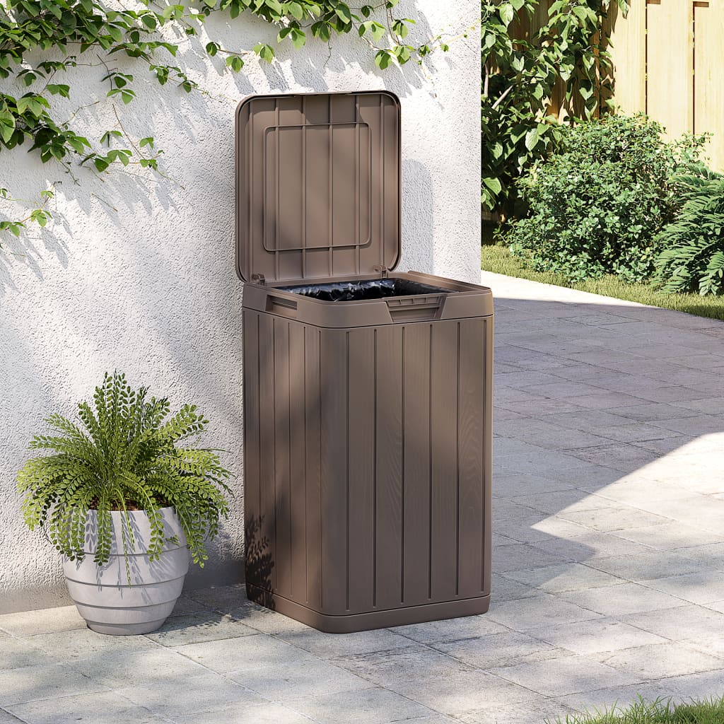 Vidaxl Garden Waste Bin 38x38x65 cm Polipropen Brown