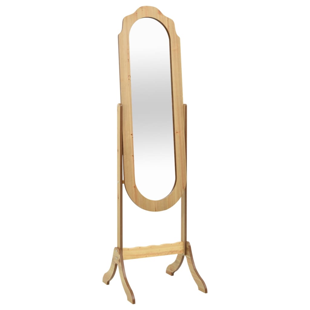 Vidaxl Mirror je samostojno 45.5x47.5x160 cm predelani les