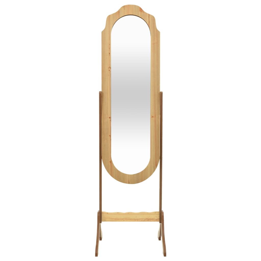 Vidaxl Mirror je samostojno 45.5x47.5x160 cm predelani les