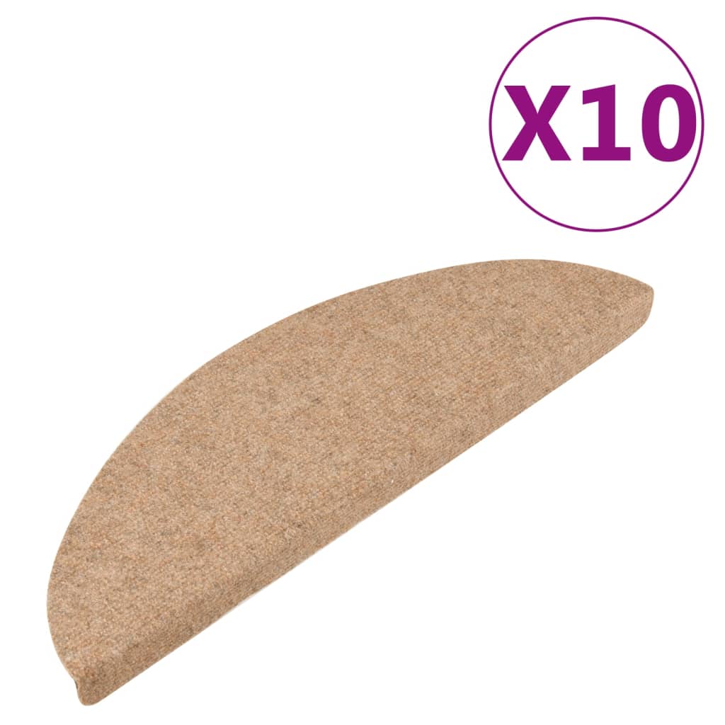 Vidaxl -Treppen selbst -adhäsiv 10 ST 65x22.5x3,5 cm Beige