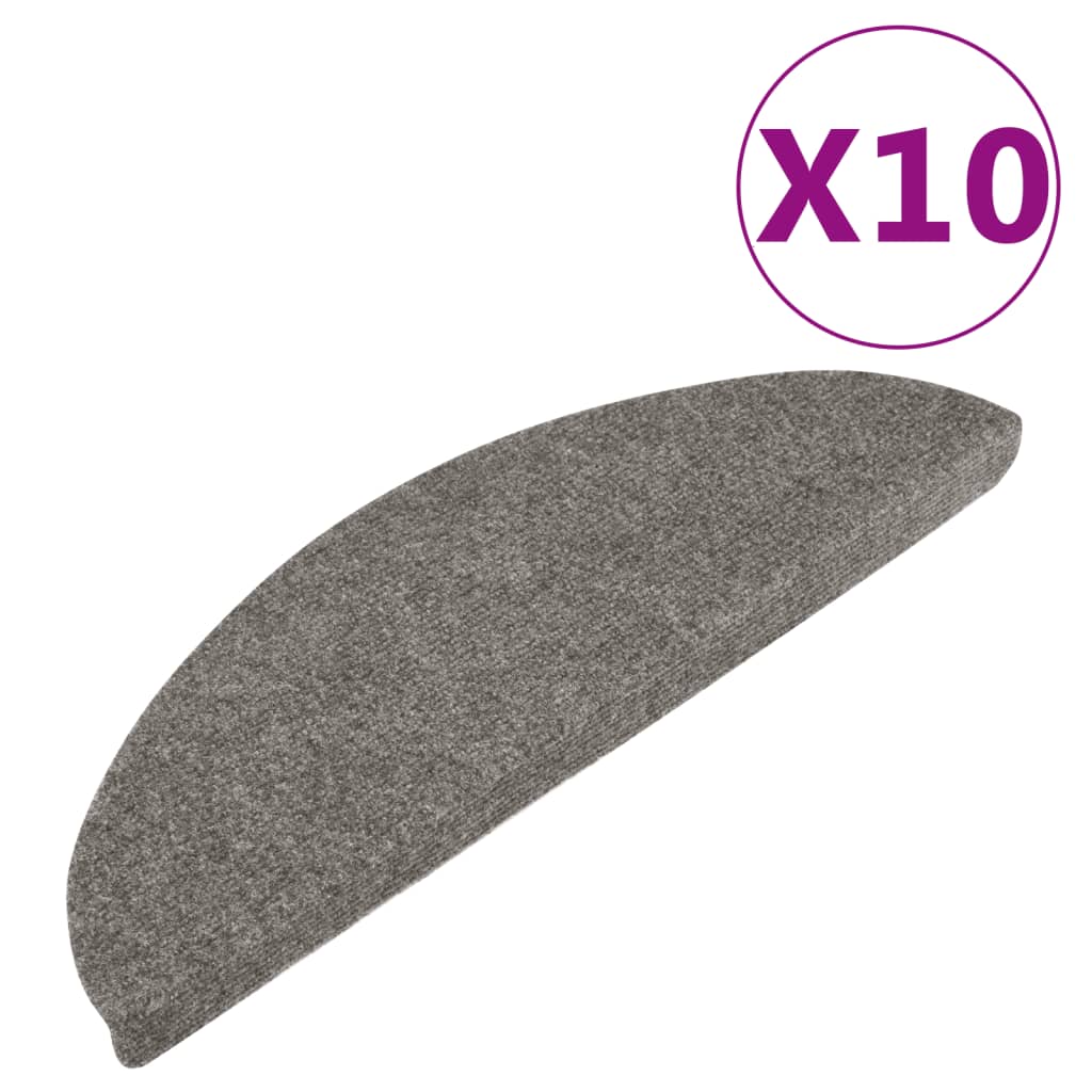 Vidaxl tappetini per autoadesivo 10 st 65x22.5x3,5 cm grigio