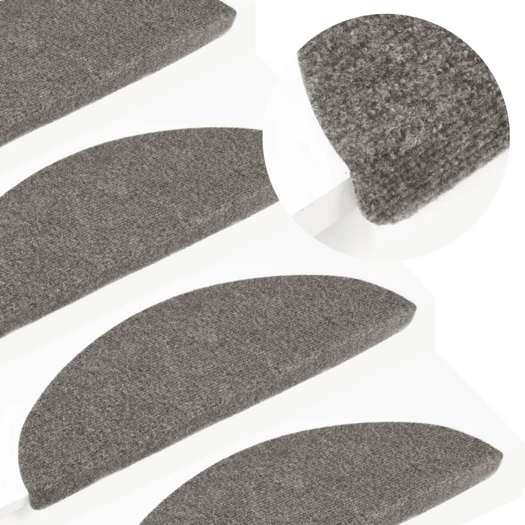 Vidaxl stair mats self -adhesive 10 st 65x22.5x3.5 cm gray