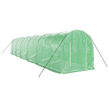 Vidaxl tuinkas con telaio in acciaio 24 m² 12x2x2 m verde