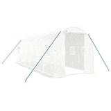 Vidaxl tuinkas avec cadre en acier 12 m² 6x2x2 m blanc