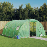 Vidaxl tuinkas con telaio in acciaio 16 m² 4x4x2 m verde