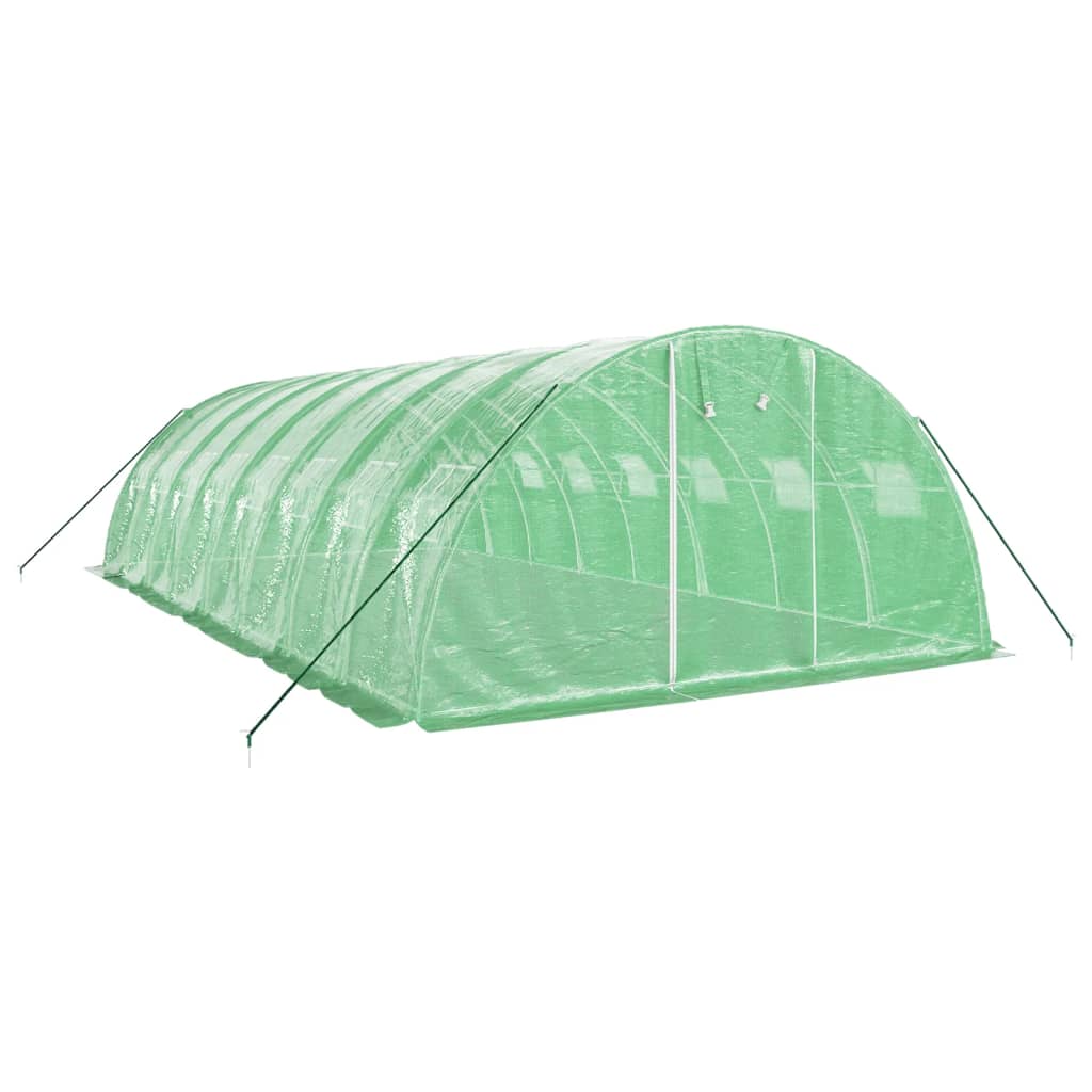 Vidaxl tuinkas con telaio in acciaio 32 m² 8x4x2 m verde