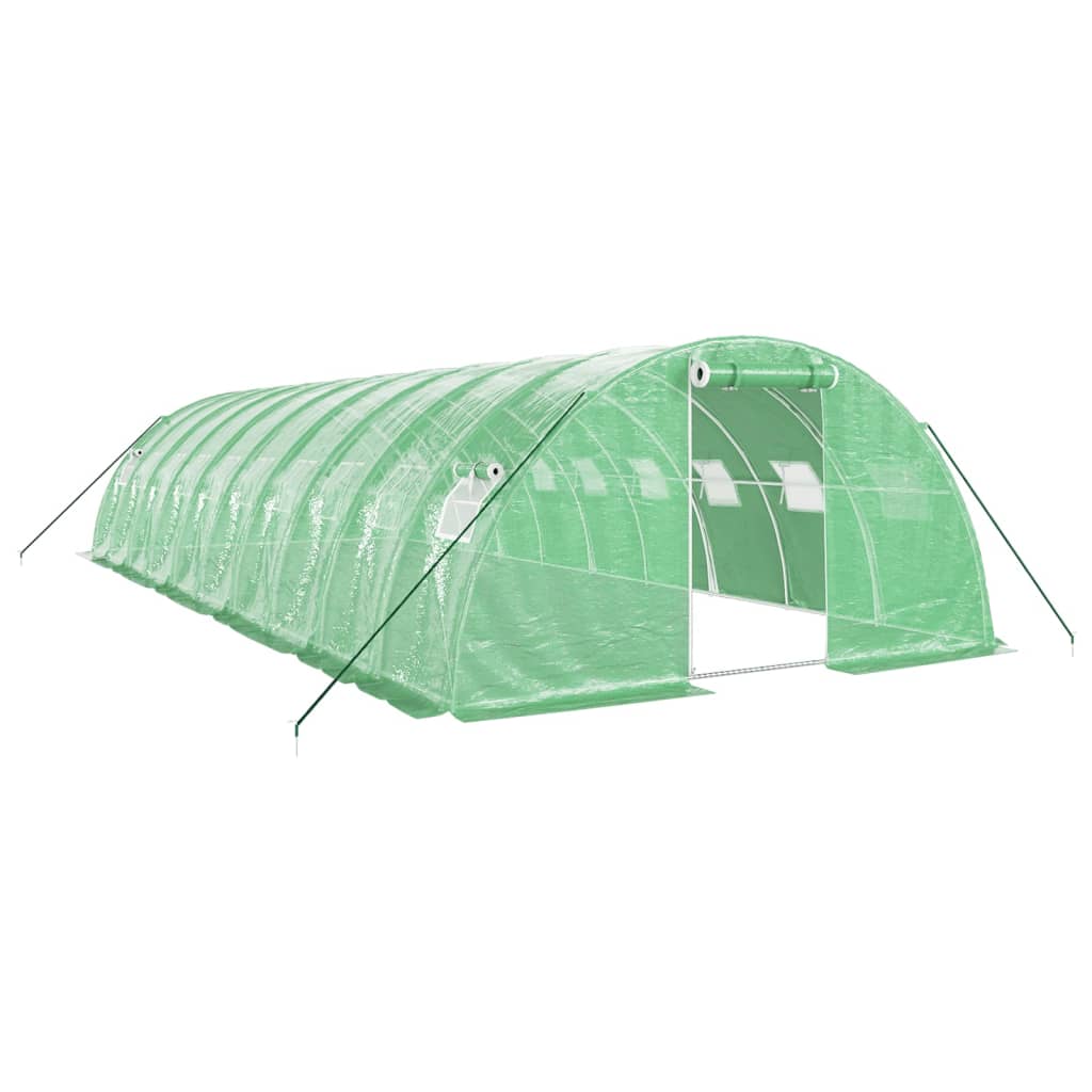 Vidaxl Tuinkas with steel frame 40 m² 10x4x2 m green