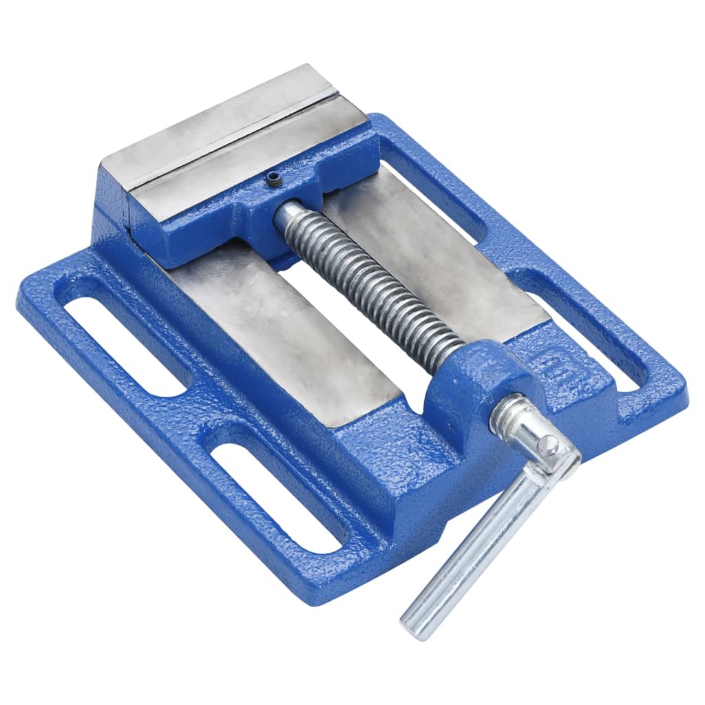 Vidaxl Vice para la máquina de perforación de columna 76 mm de hierro fundido azul