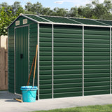 Vidaxl Garden Shed 191x470x198 cm galvanisert stålgrønn