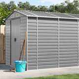 Vidaxl Garden Shed 191x470x198 cm Galvaniseret stållysgrå