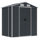 Vidaxl Garden Shed 191x130x198 cm galvaniseret stål antracit -farvet