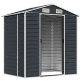 Vidaxl Garden Shed 191x130x198 cm galvaniseret stål antracit -farvet