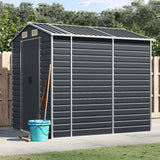 Vidaxl Garden Shed 191x215x198 cm galvaniseret stål antracit -farvet